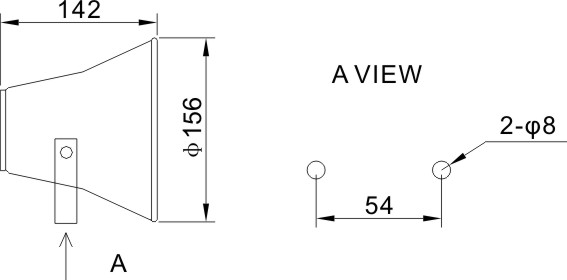 YHC5-2 5W horn speaker dimension