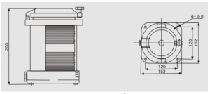 CXH1-11P Starboard light size drawing