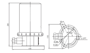 CXHL7 Panama canal steering light size drawing